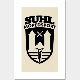 Suhl Mopedsport Simson Logo (black) Posters and Art